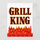 Grill King Flames BBQ Gezegde Briefkaart (Voorkant)