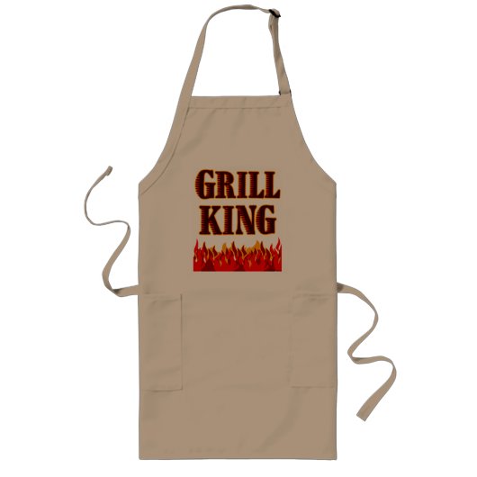 Grill King Flames BBQ Slogan Schort (Voorkant)