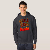 Grill King Red Flames BBQ Gezegde Hoodie (Voorkant volledig)