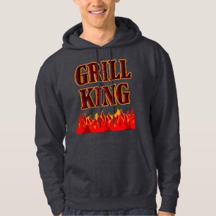 Grill King Red Flames BBQ Gezegde Hoodie