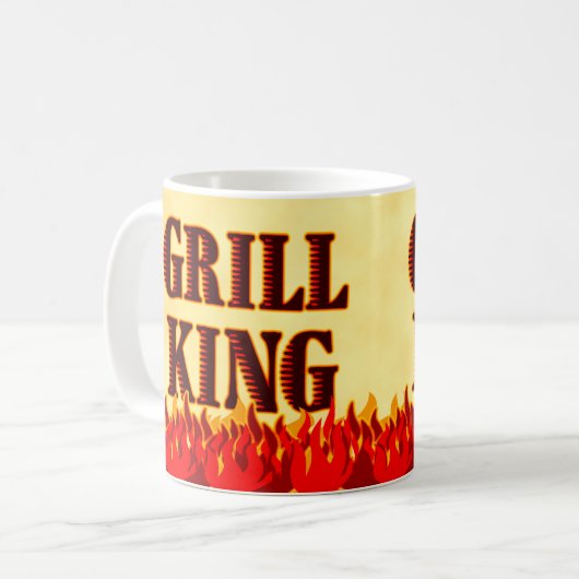 Grill King Red Flames BBQ Gezegde Mok (Voorkant links)