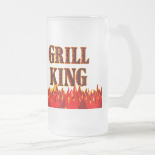 Grill King Red Flames BBQ Gezegde Mok
