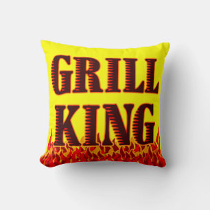 Grill King Red Flames BBQ Kunstkussen Kussen