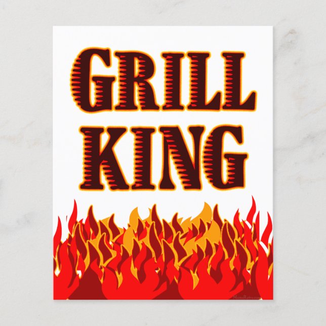 Grill King Red Flames Custom Flyer Sjabloon (Voorkant)