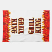 Grill King Red Flames Kitchen Towel Theedoek (Horizontaal)