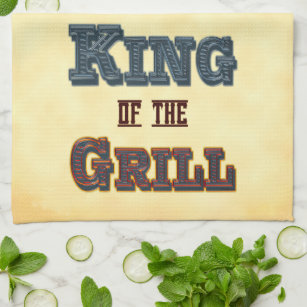 Grill King Red Flames Kitchen Towel Theedoek