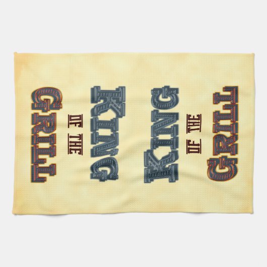 Grill King Red Flames Kitchen Towel Theedoek (Horizontaal)