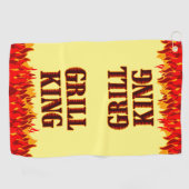 Grill King Rode Vlammen BBQ Handdoek (Horizontaal)