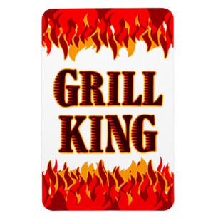Grill King rode vlammen koelkast magneet