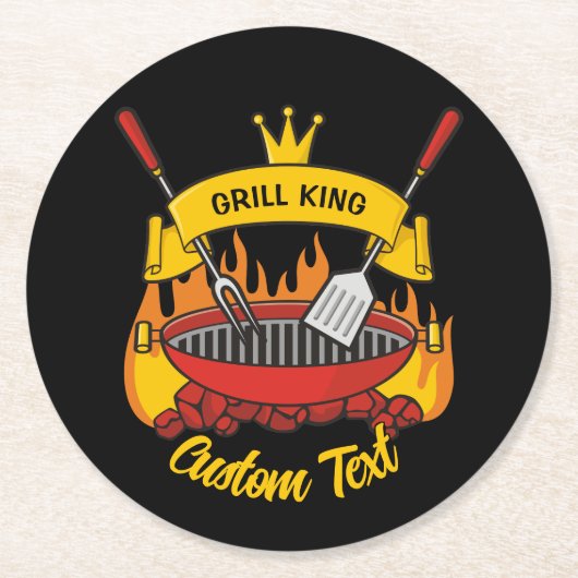 Grill King Ronde Kartonnen Onderzetter (Voorkant)