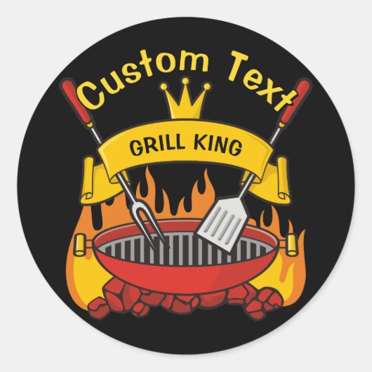 Grill King Ronde Sticker (Voorkant)