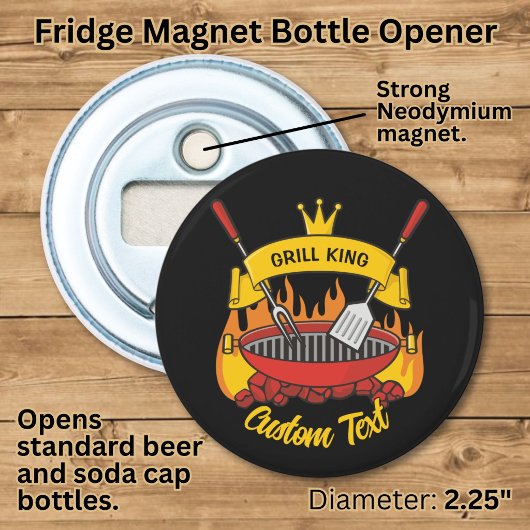Grill Koning Button Flesopener