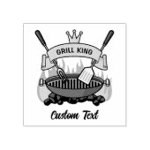 Grill Koning Rubberstempel (Afrduk)
