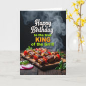 Grill Koning Verjaardagskaart Kaart (Gele Bloem)