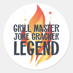 Grill Legend BBQ Poster Ronde Sticker
