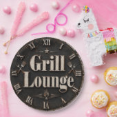 Grill Lounge Rustic BBQ Man Cave Grill Master Gift Papieren Bordje (Feest)