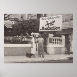 Grill Malmaison, Cannes, Frankrijk, jaren 1930 Poster