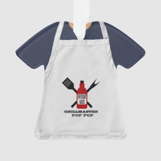 Grill Master Apron Personalized Ornament (voorkant)