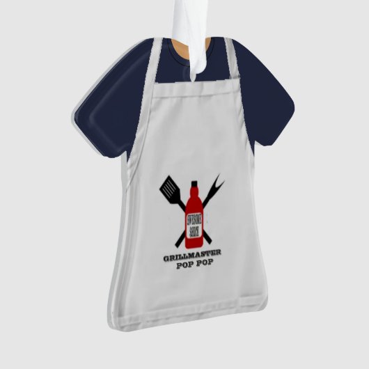 Grill Master Apron Personalized Ornament (voorkant)