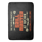 Grill Master at Work Grilling Chilling Funny Bbq Badmat (Voorkant Verticaal)