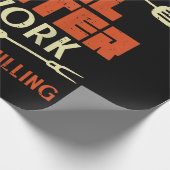 Grill Master at Work Grilling Chilling Funny Bbq Cadeaupapier (Hoek)