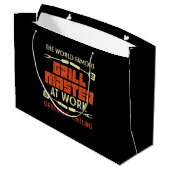 Grill Master at Work Grilling Chilling Funny Bbq Groot Cadeauzakje (Achterkant Gekanteld)