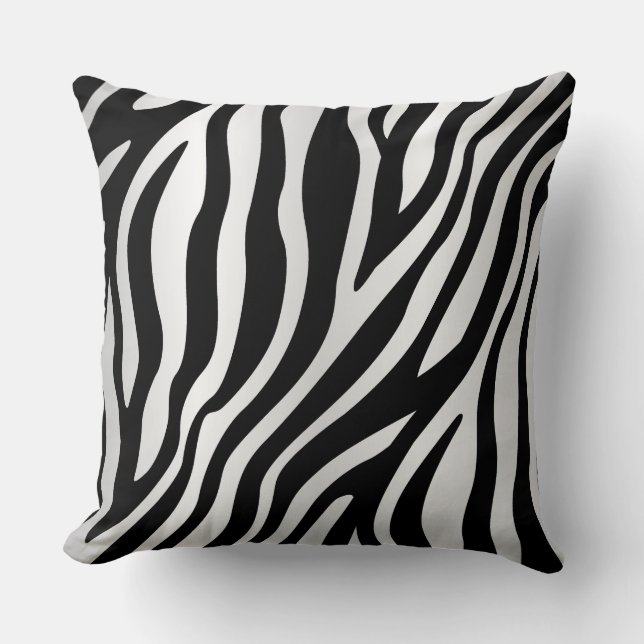 Grill Master Balck White Animal Print Pillow Kussen (Voorkant)
