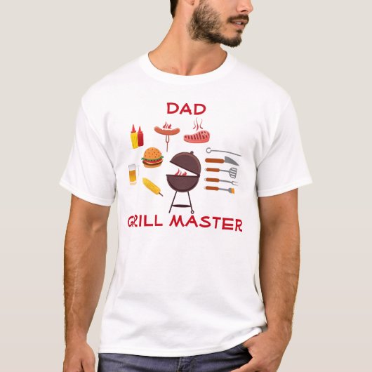 Grill Master Barbecue Design T-shirt (Voorkant)