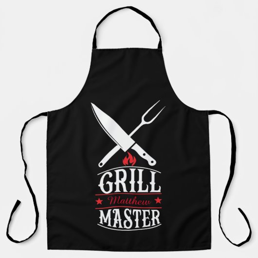 Grill Master Barbeque BBQ Persoonlijk Schort (Voorkant)