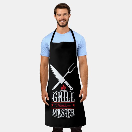 Grill Master Barbeque BBQ Persoonlijk Schort (Gedragen)