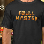 GRILL MASTER Barbeque T-shirt<br><div class="desc">Het ultieme BBQ t-shirt voor elke zichzelf respecterende Grill Master. Het ontwerp is voorzien van vlammen en vuurtypografie. Personaliseer het verder door tekst aan de voor- of achterkant toe te voegen (zonder extra kosten). Maakt een geweldig cadeau voor diegene die houdt van buiten koken, of flipping burgers of het roken...</div>