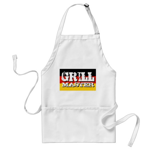Grill master BBQ apron | met Duitse vlag Standaard Schort (Voorkant)