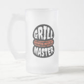 Grill Master BBQ Dad Quote Burger Grilling Glass M Matglas Bierpul (Links)