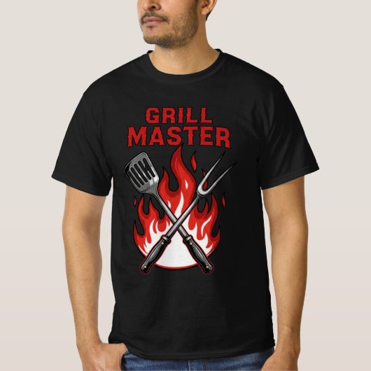 Grill Master – BBQ Father’s Day T-Shirt (Voorkant)