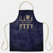 Grill Master BBQ Maak Je Eigen Mannen navy Schort (Voorkant)