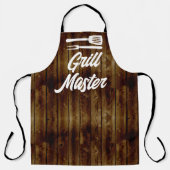 Grill Master BBQ Rustic Wood Chef Schort (Voorkant)