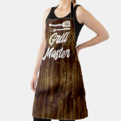 Grill Master BBQ Rustic Wood Chef Schort (Insitu)