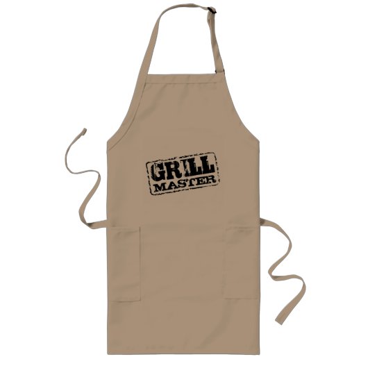 Grill master BBQ schorten voor mannen | beige en z (Voorkant)