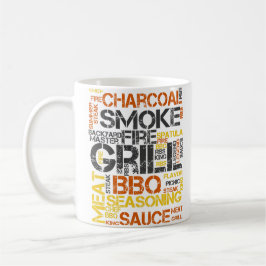 Grill Master BBQ-typografie Koffiemok