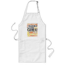Grill Master BBQ-typografie Lang Schort