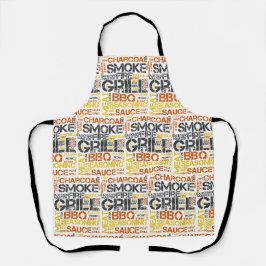 Grill Master BBQ-typografie Schort