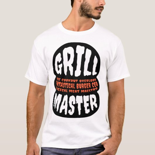 Grill Master BBQ Vader Citaat Burger Grillen Cooko T-shirt (Voorkant)