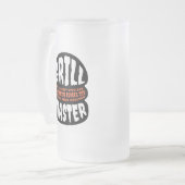 Grill Master BBQ Vader Citaat Burger Grillen Glas  Matglas Bierpul (Voorkant links)