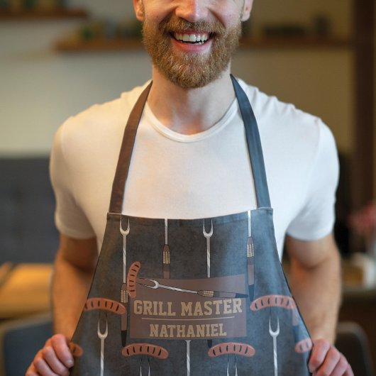 Grill Master Black Worst Grilling Fork Naam Schort