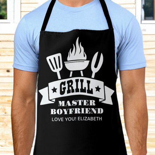 Grill Master Boyfriend Black Schort