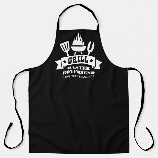 Grill Master Boyfriend Black Schort (Voorkant)