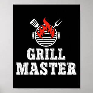 Grill Master Buiten Bbq Uitrusting Zomer Kookuitje Poster
