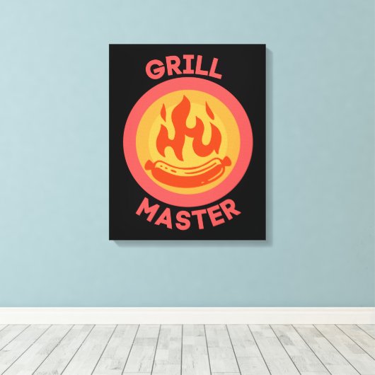 GRILL MASTER CANVAS AFDRUK (Insitu (Houten vloer))