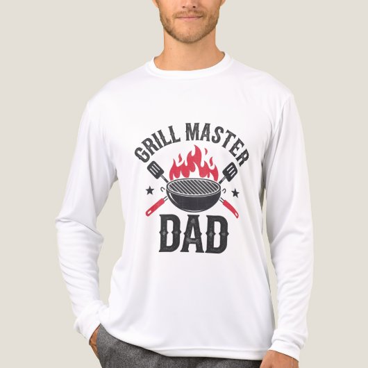 Grill Master Dad - Grappig BBQ Vaderdag Gift Tri-Blend Shirt (Voorkant volledig)