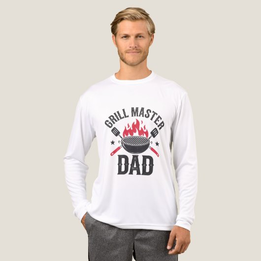 Grill Master Dad - Grappig BBQ Vaderdag Gift Tri-Blend Shirt (Voorkant)